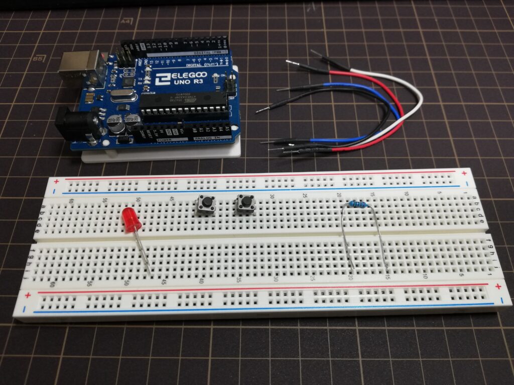 基礎3】スイッチ回路を作る！Arudinoボードへの入力でLEDを点滅させる